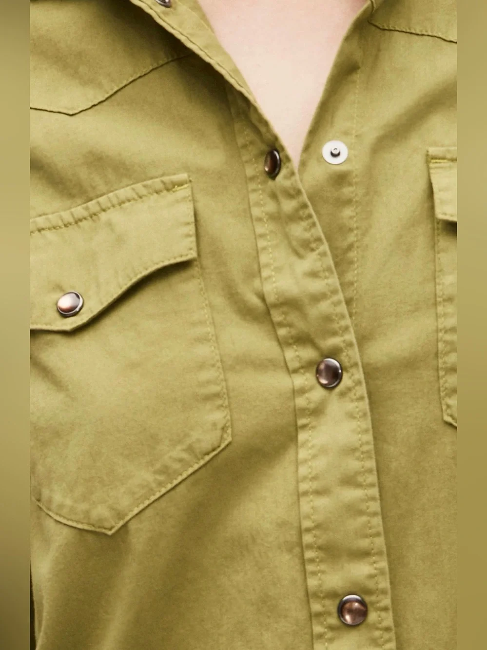 J.Crew Jules Garment Dyed Cotton Poplin Shirt NWT Olive Green Size 8 - Picture 3 of 6